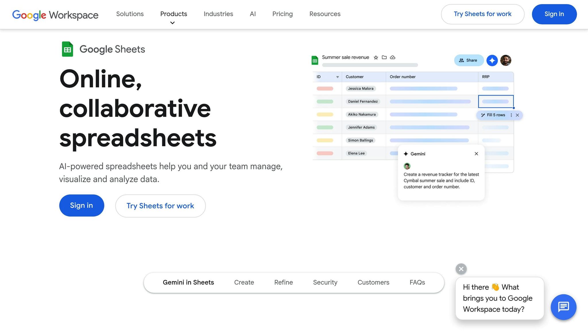 Google Sheets