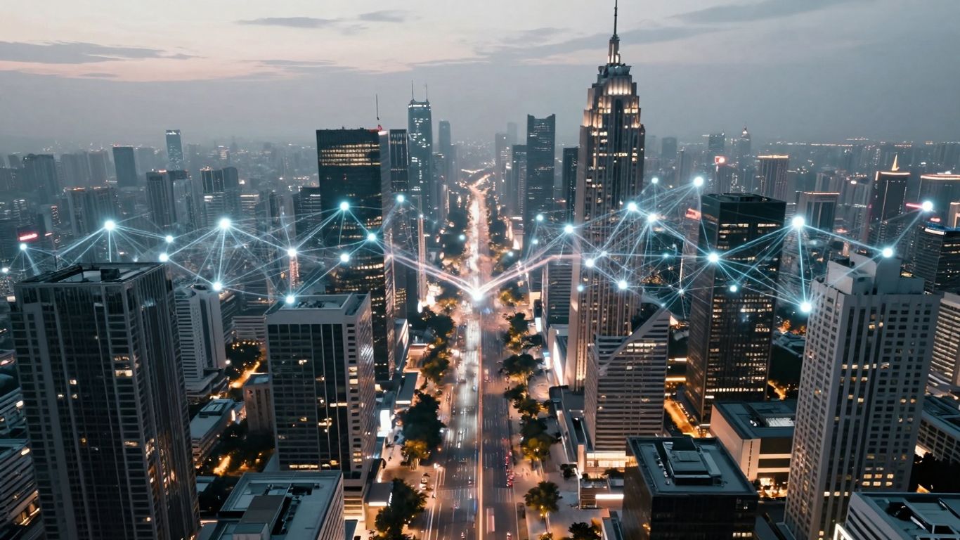 AI connecting business with digital pathways