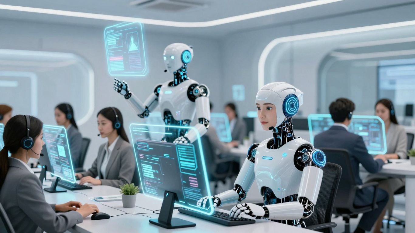 AI agents improving customer service calls.