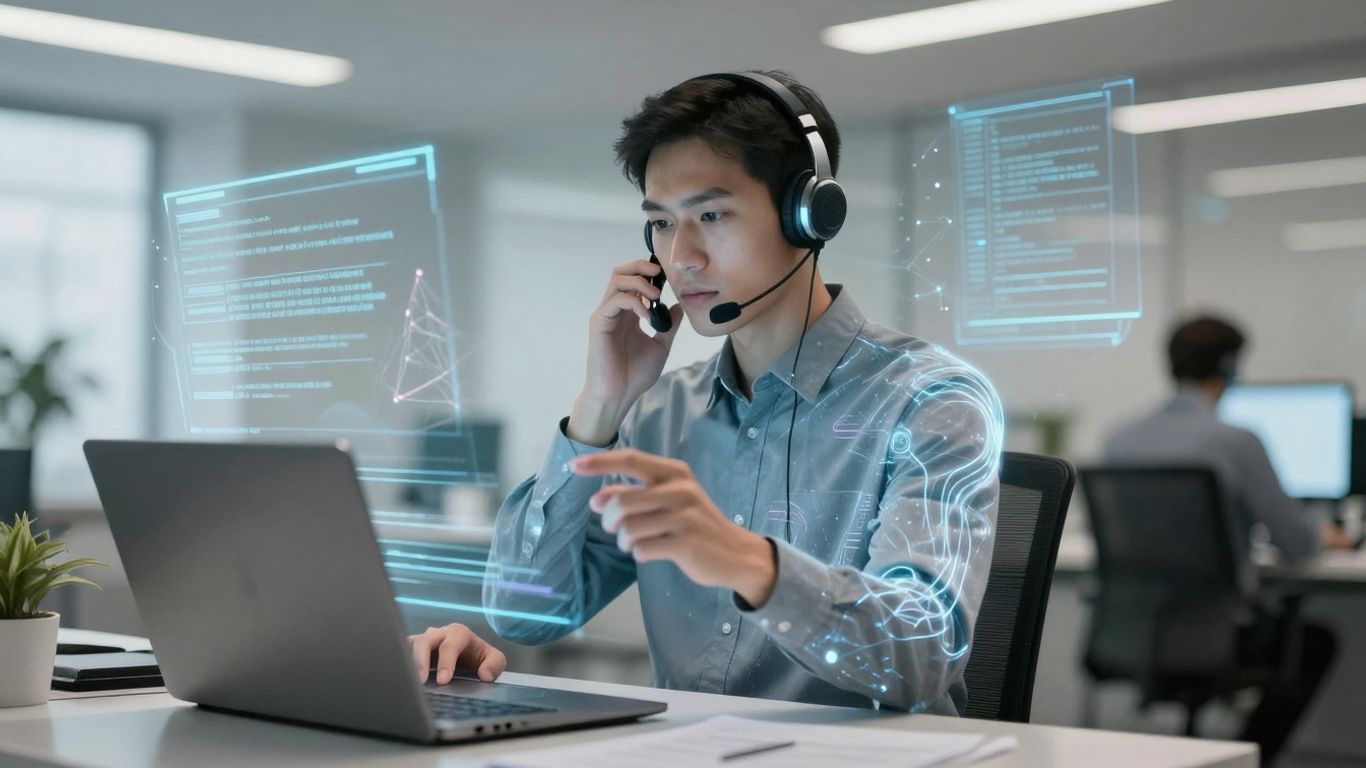 AI call routing agent directing customer calls efficiently.