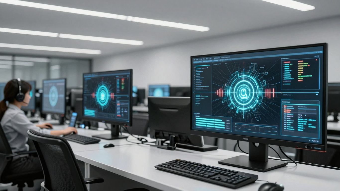 AI call routing in a modern contact center.
