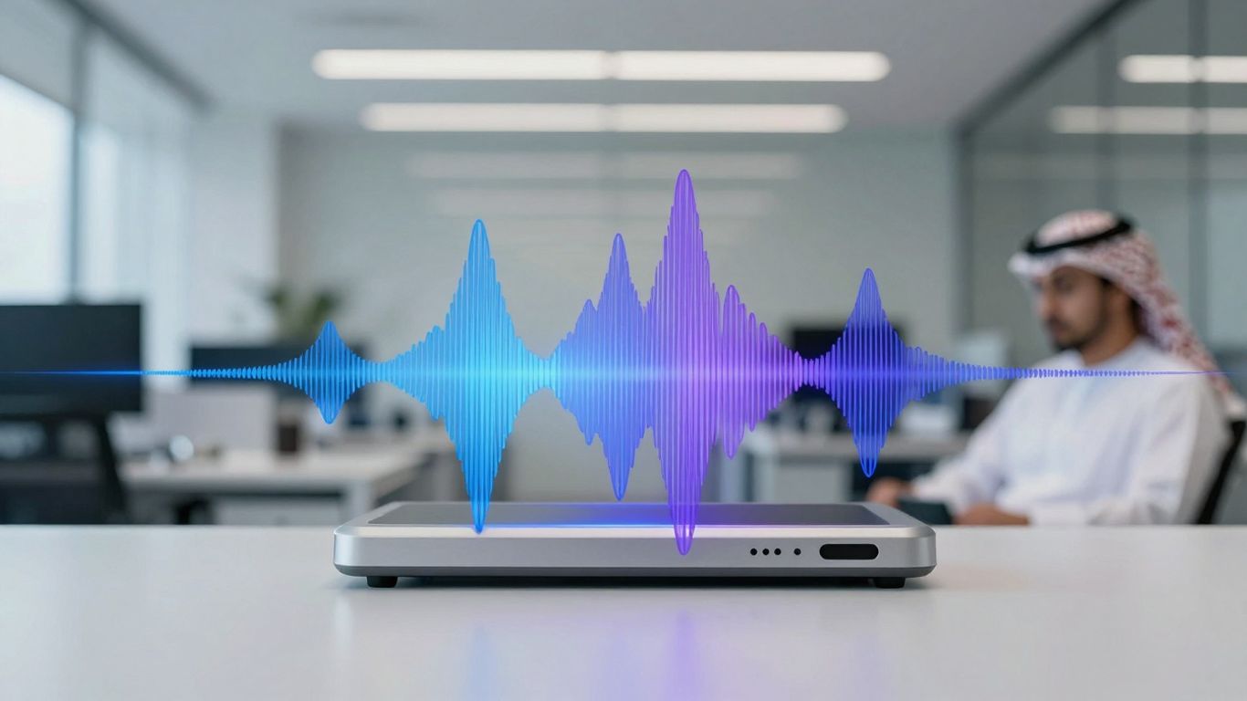 Vonage AI Studio logo with abstract sound waves.