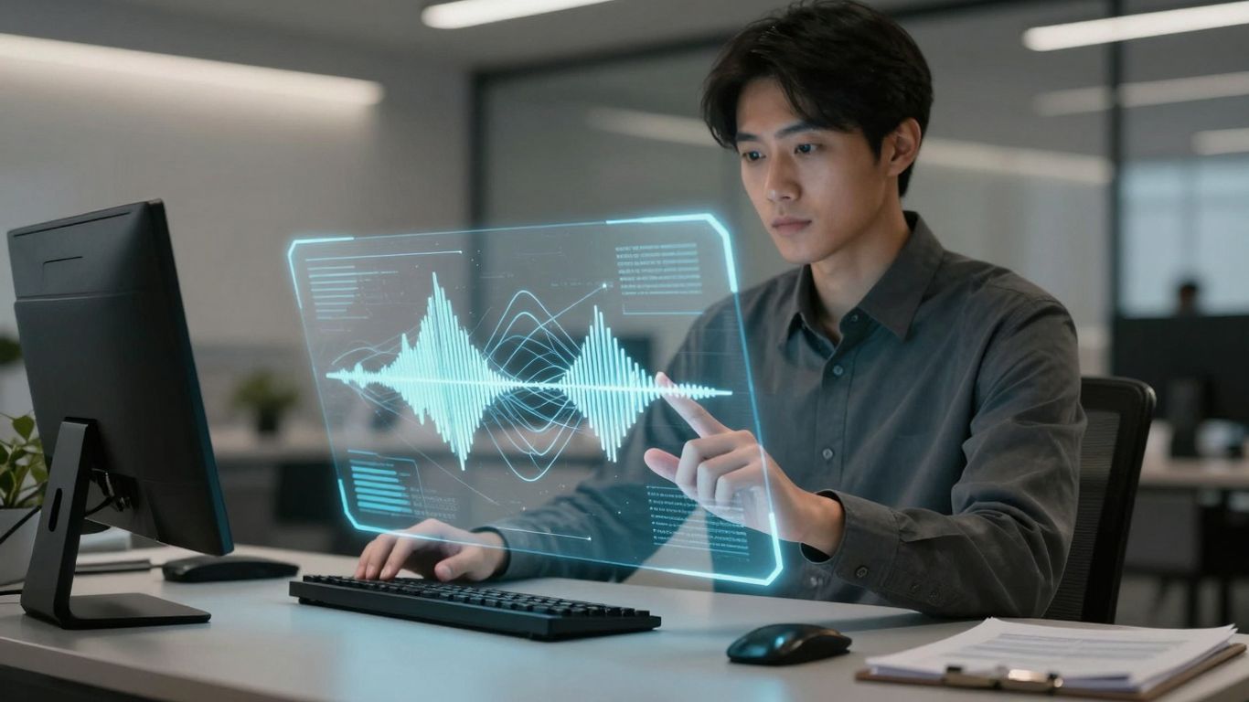 Holographic interface for advanced AI call routing.