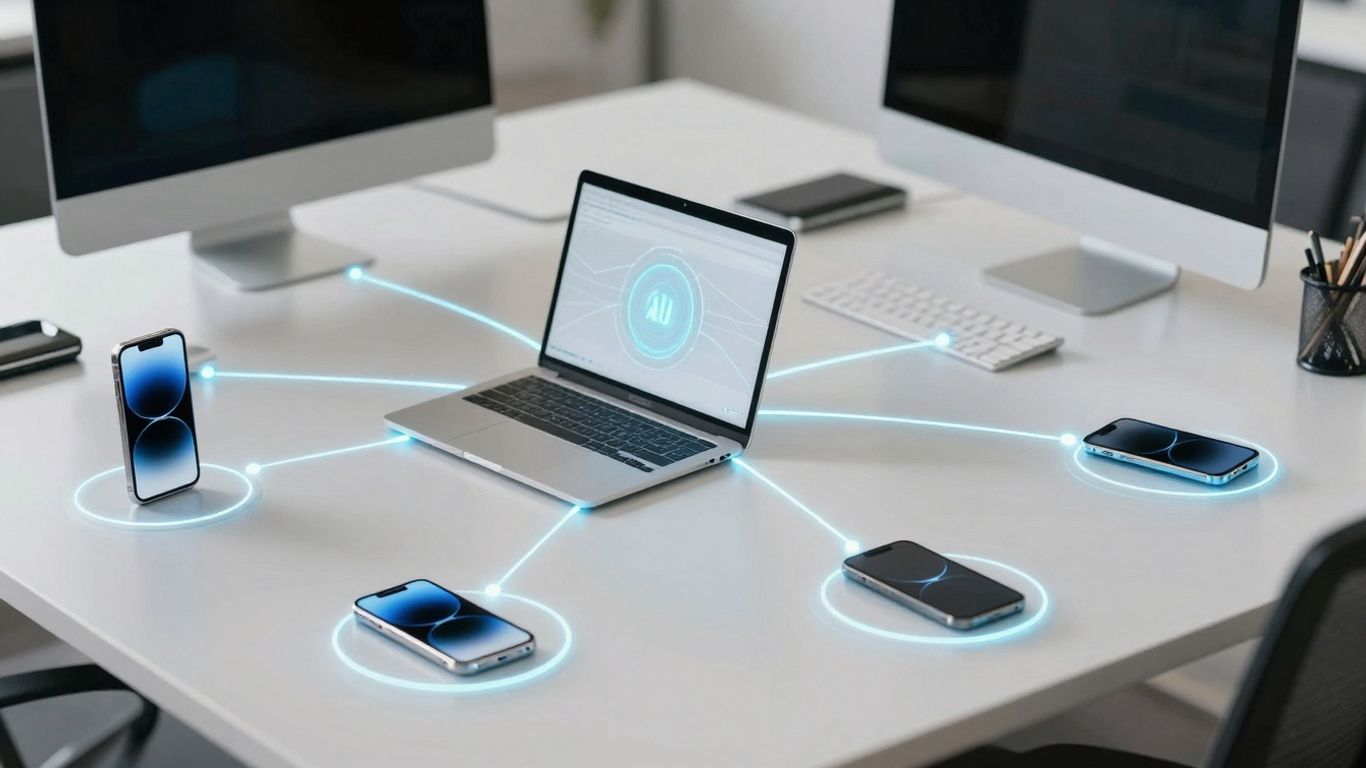 AI connecting business devices for smarter customer calls.