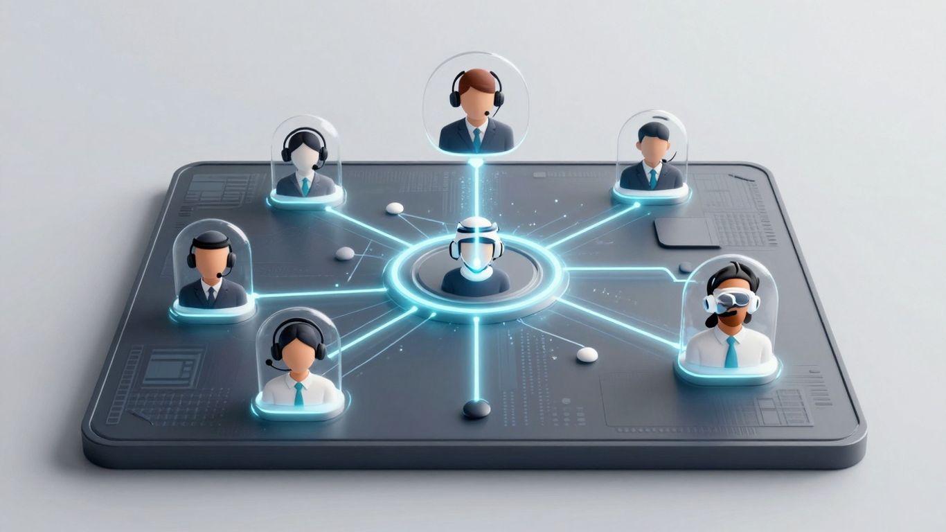 AI call routing in a modern call center.