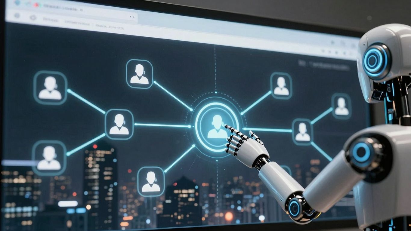 SuperAGI SuperSales Dialer interface with robot arm.