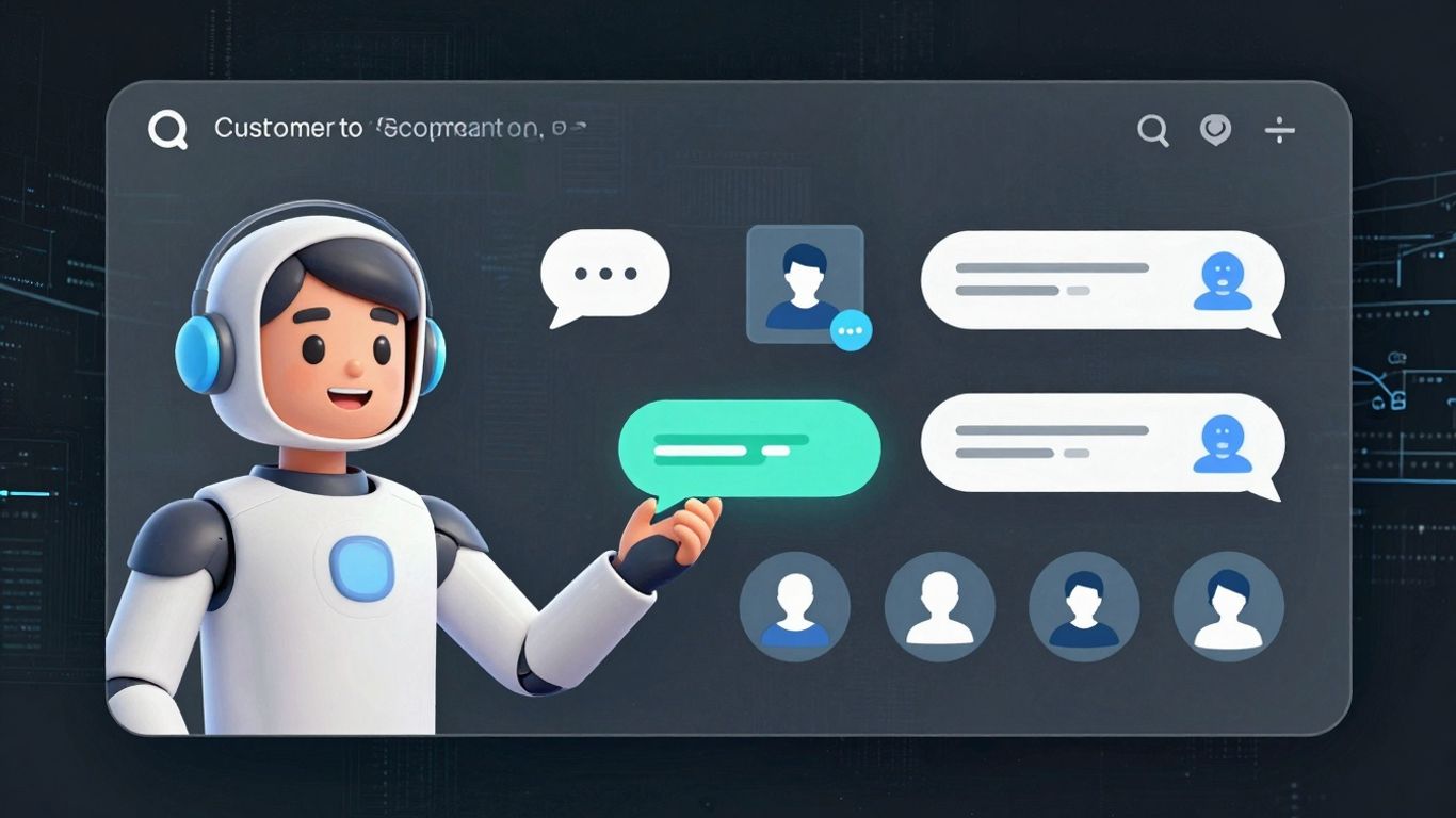 AI chatbot assisting customers on a digital interface.