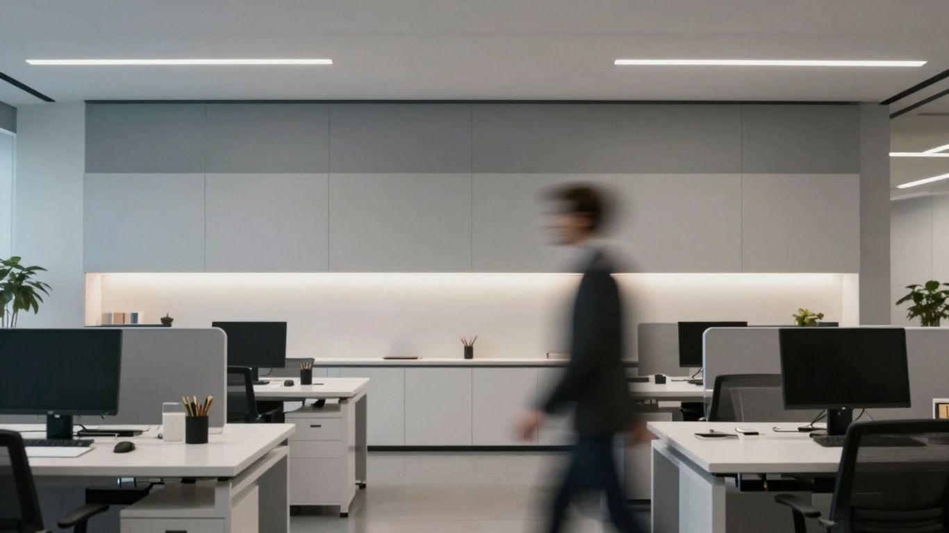 Intercom logo with futuristic AI customer support elements.