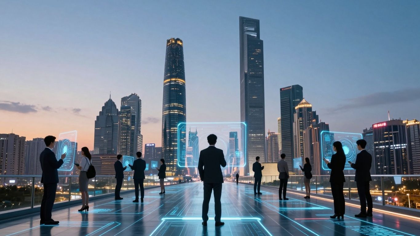 AI customer support automation competitors cityscape