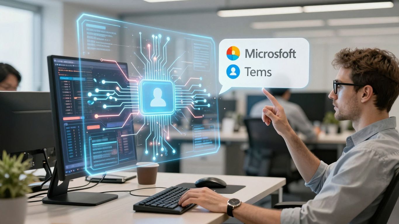 AI interface in Microsoft Teams for customer support automation.