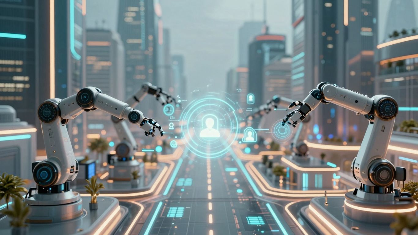 AI customer support automation growth cityscape