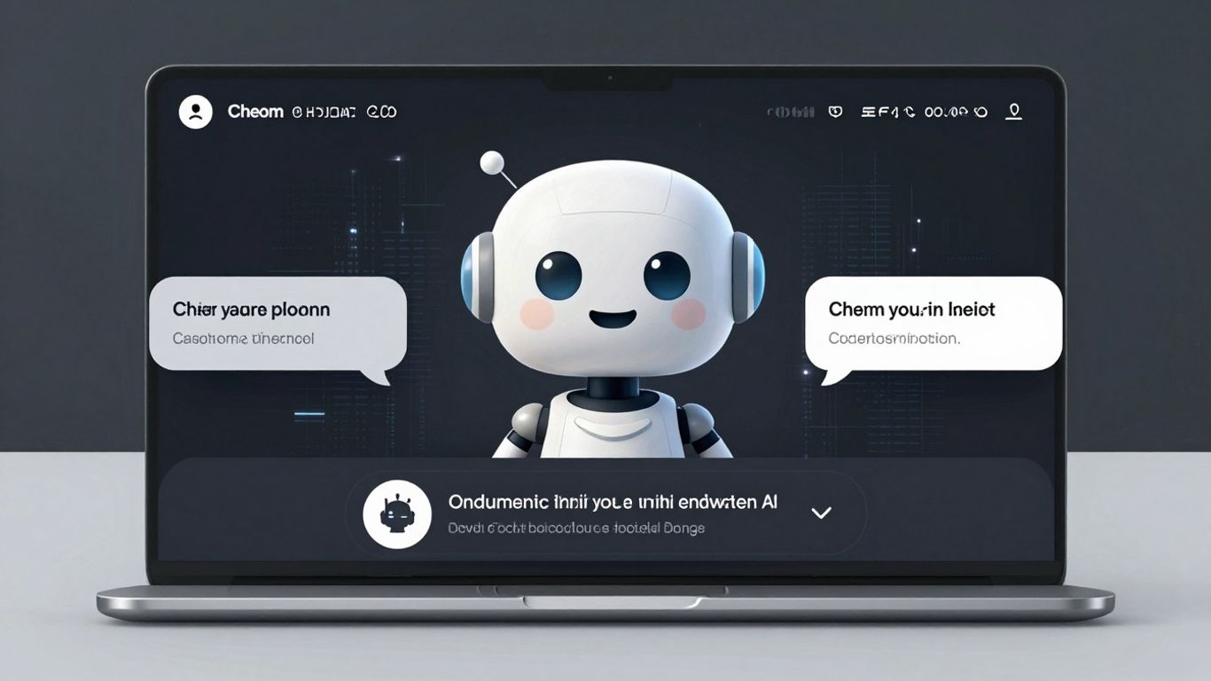 Charlibot AI chatbot interface with friendly robot avatar.