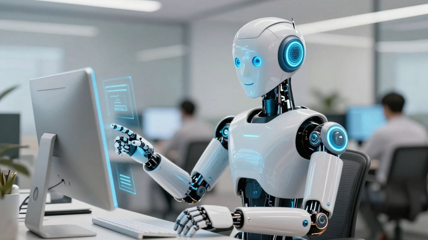 AI robot assisting customer service