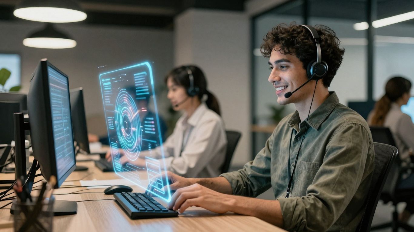 Intercom AI customer support interface with agent