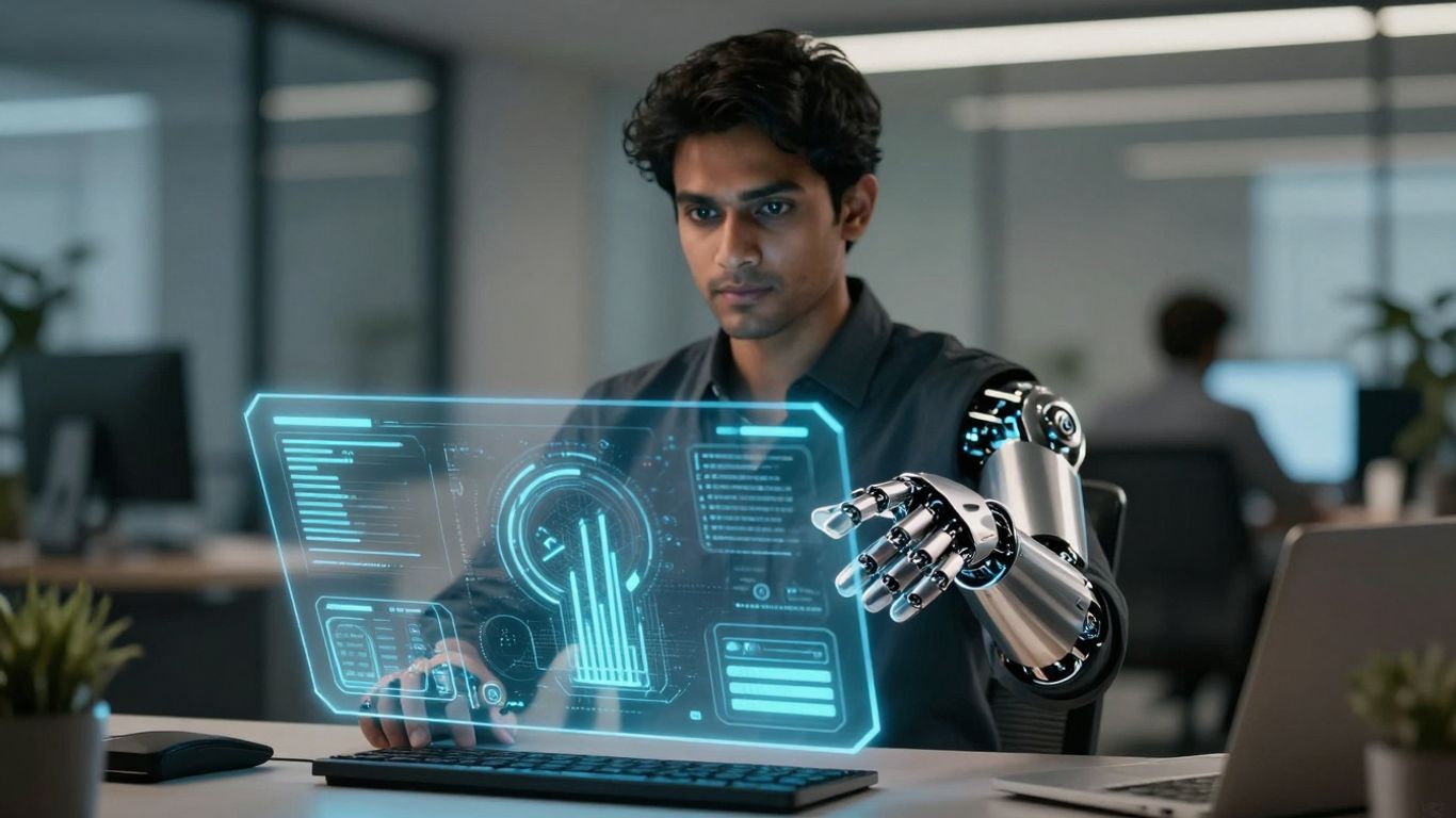 AI copilot interface with robotic arm