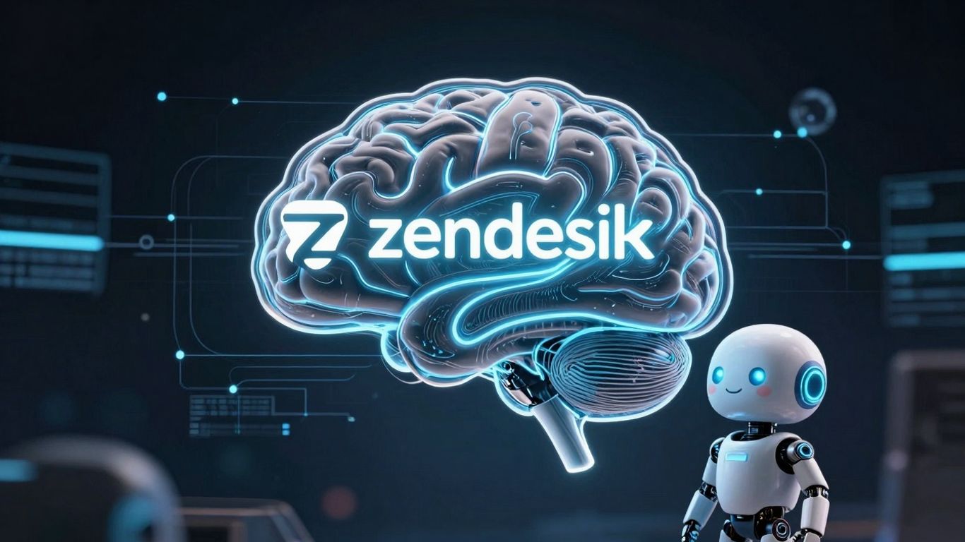 Zendesk AI robot assisting with customer support automation.