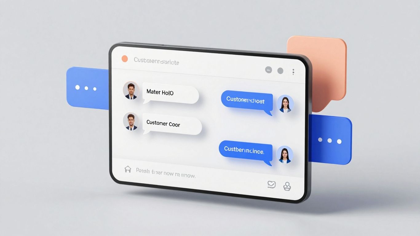 Synthflow AI chatbot interface with digital elements.
