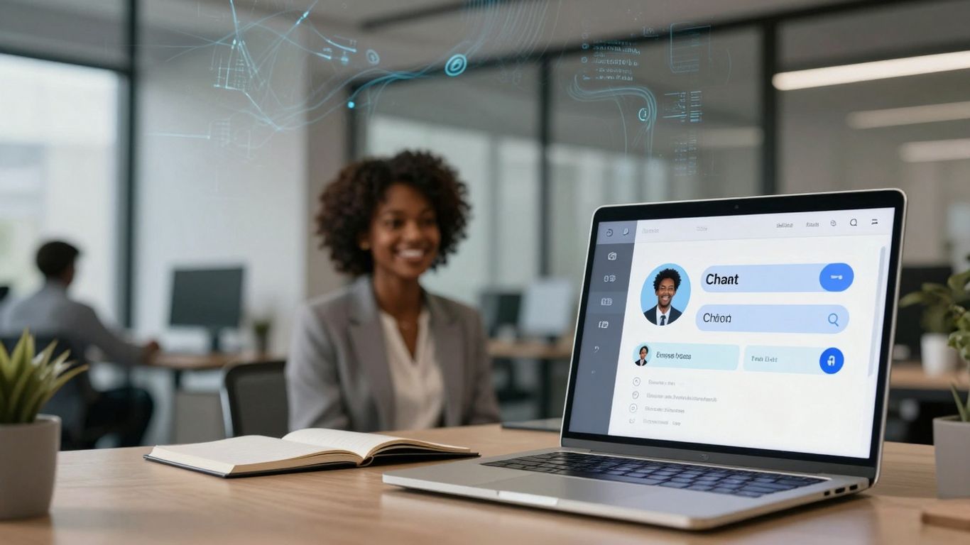 Gladly's Sidekick AI chatbot interface on a laptop.