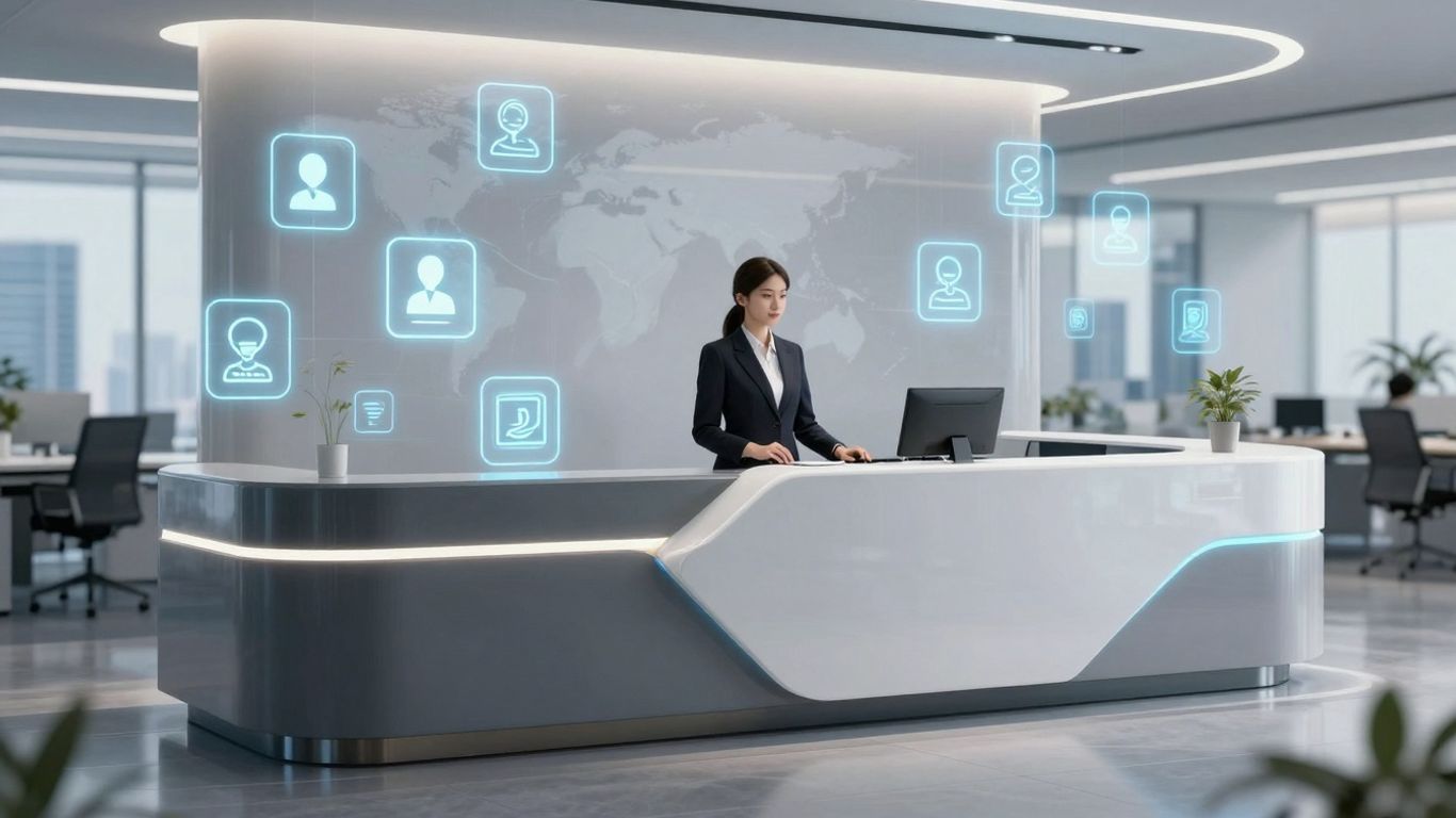 AI receptionist handling multiple calls simultaneously