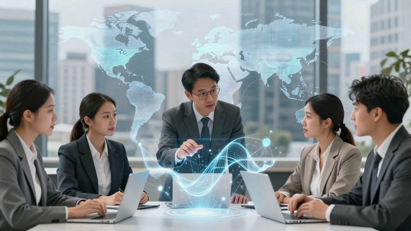 AI receptionist connecting global business communication