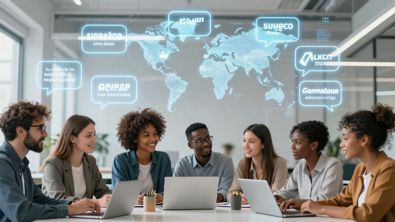 AI receptionist connecting global callers in multiple languages.