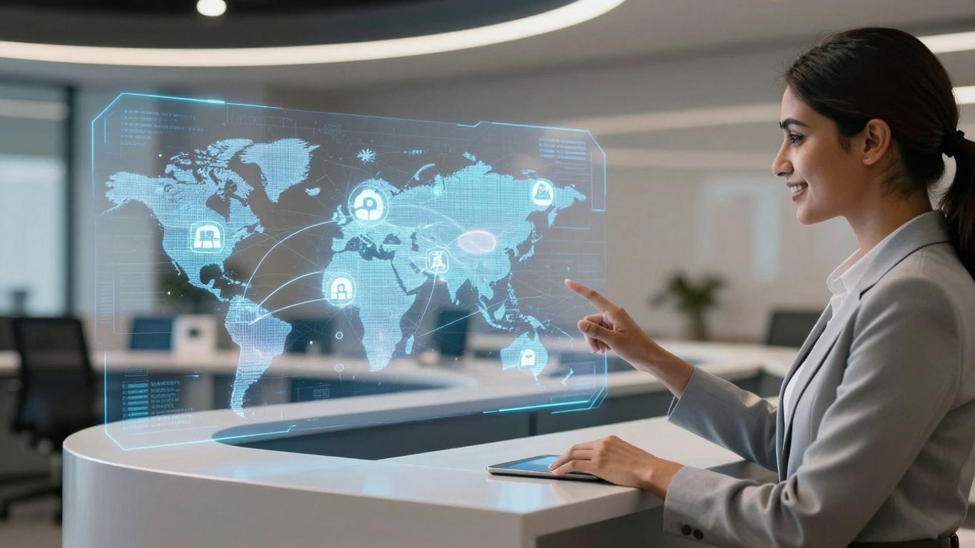 GoToConnect multilingual AI receptionist interface