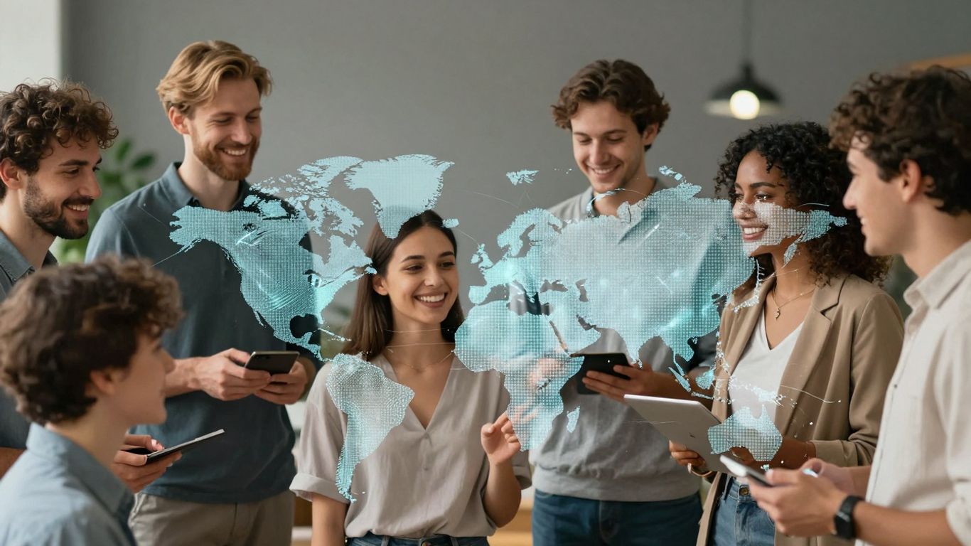 Global communication with AI receptionist features