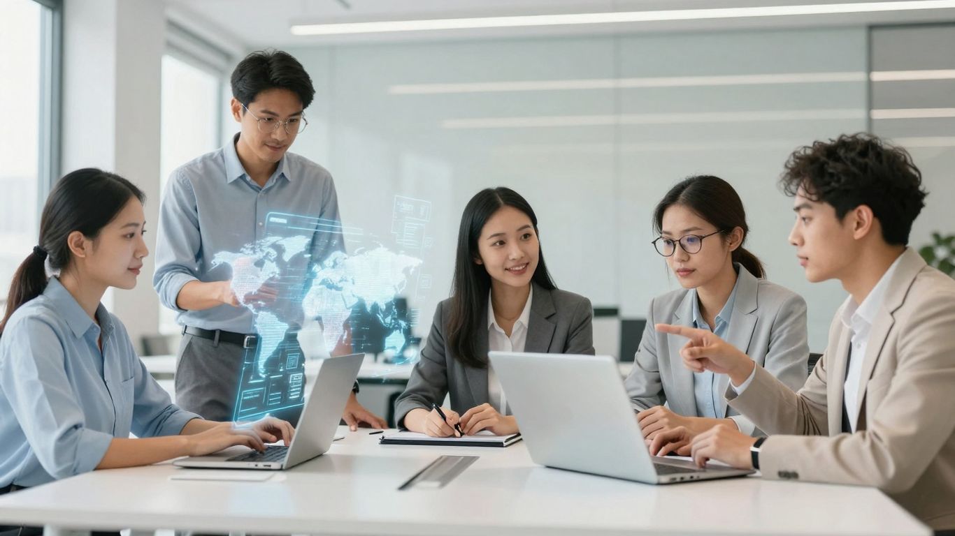 Global communication with AI and human receptionists.