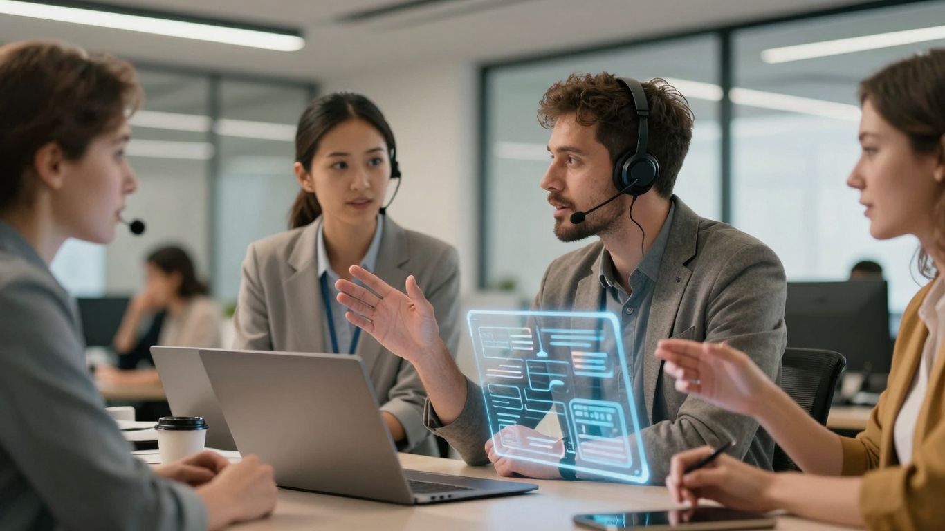 Global communication and AI receptionist features