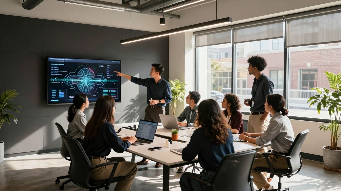 Atlanta business team using AI for lead management.