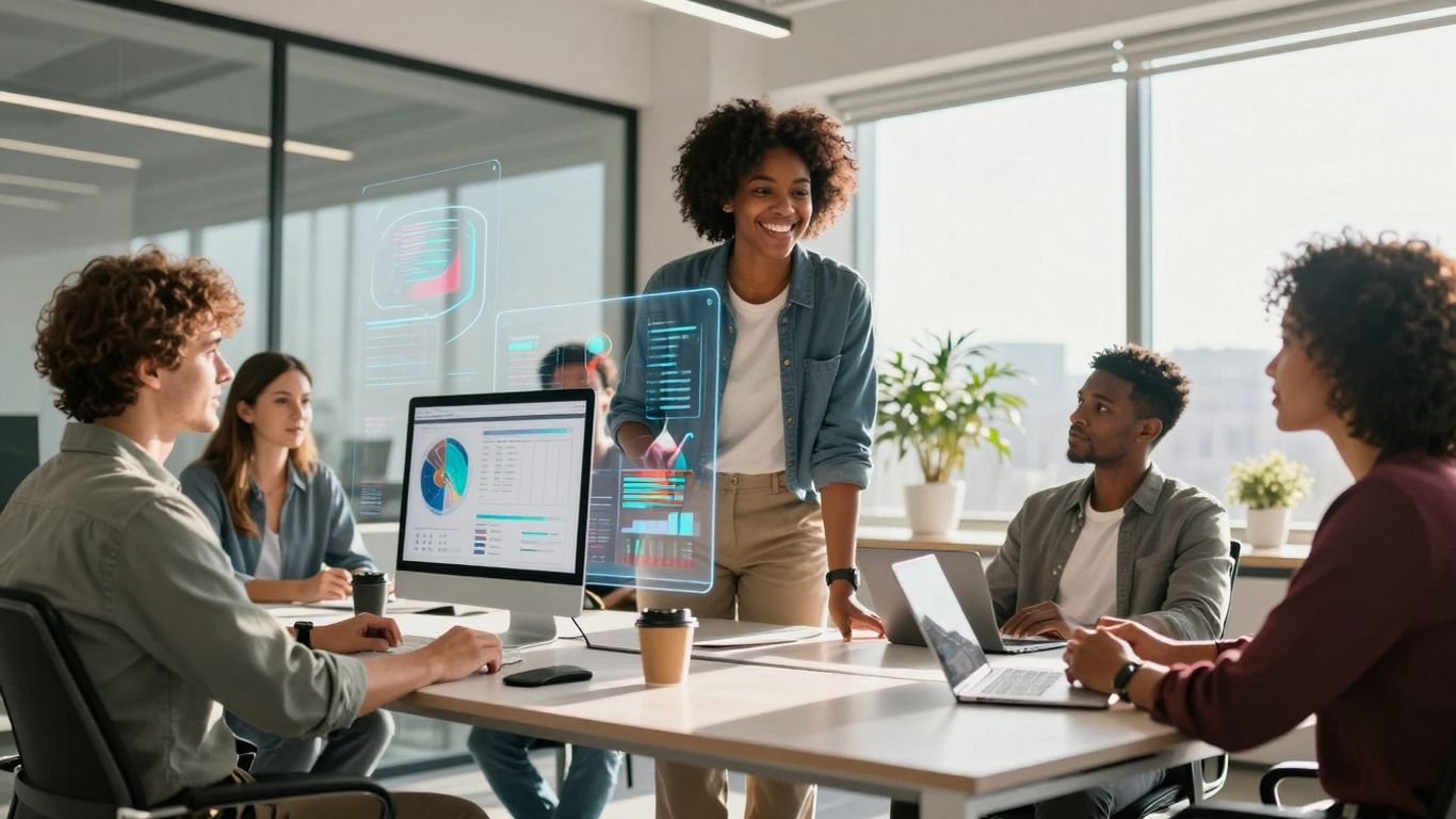 Team using AI for sales and business growth.