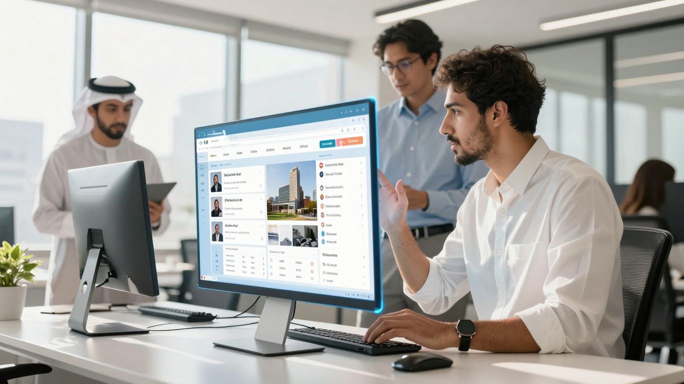 AI streamlining real estate lead management and client interaction.