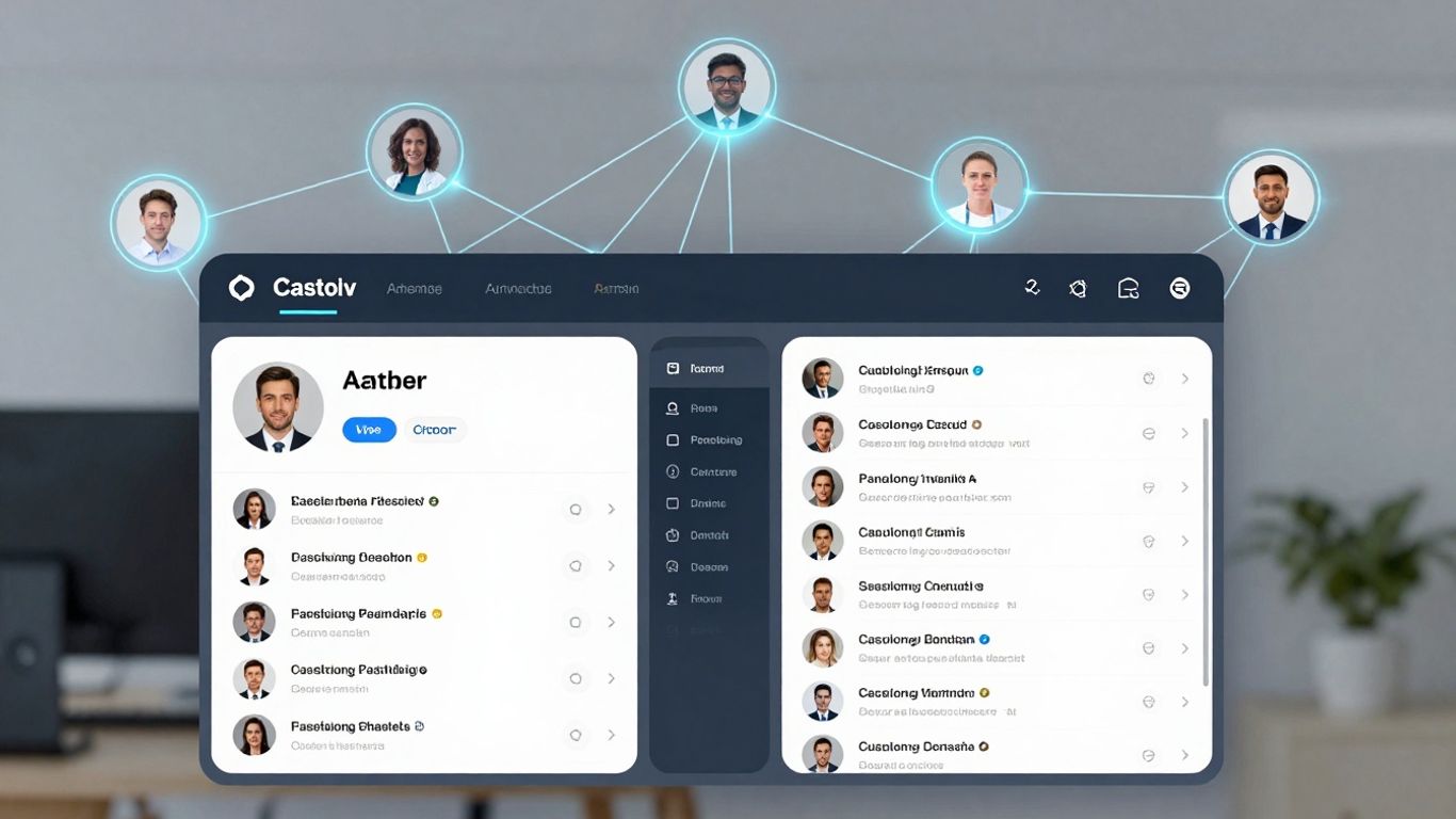 AI lead management tool interface with customer data.