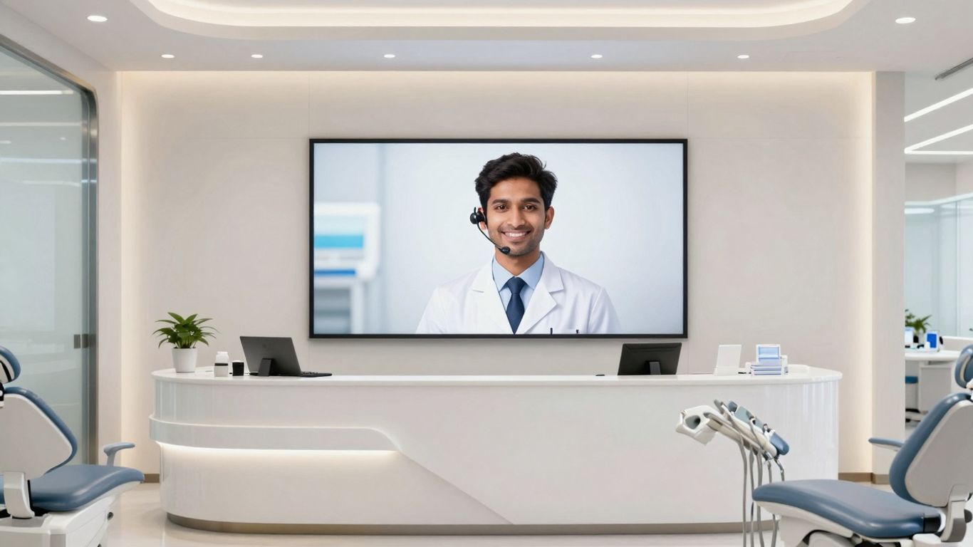 AI receptionist in a dental office