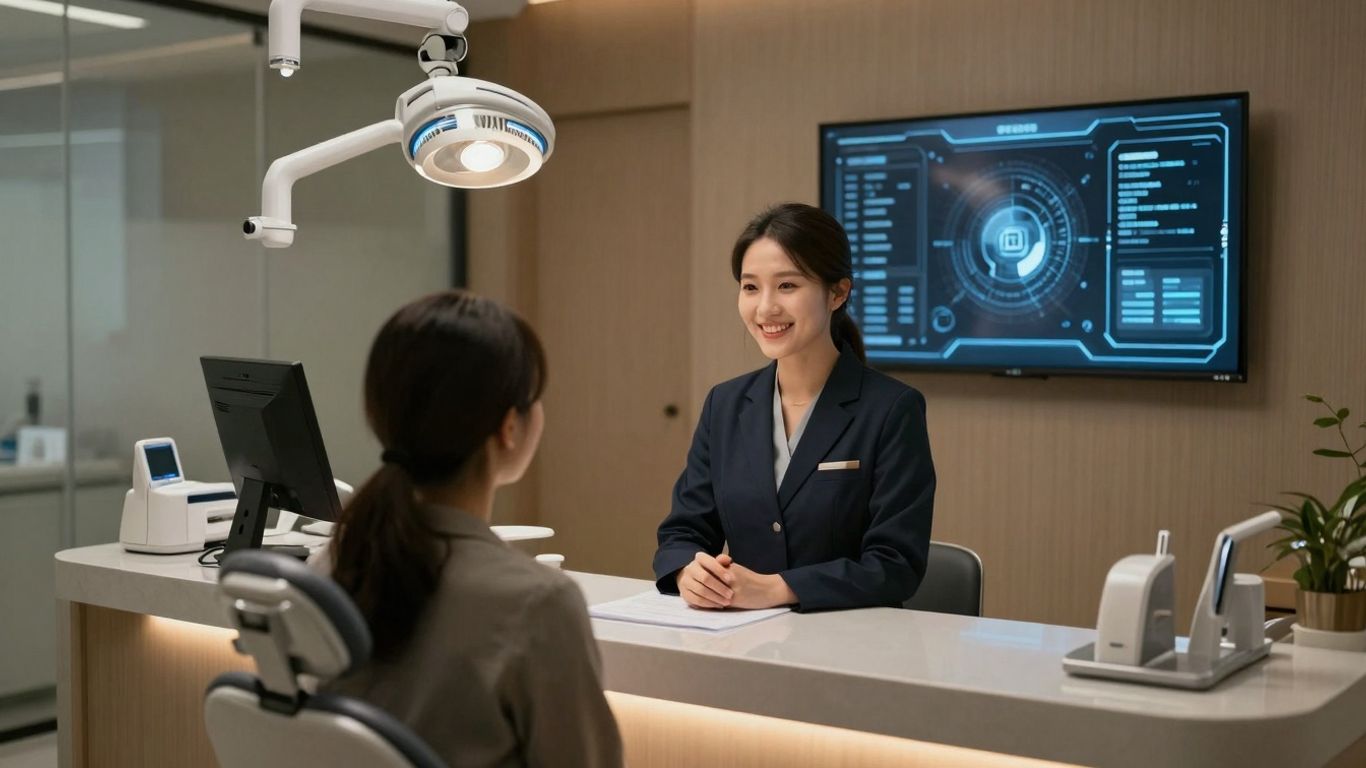 Dental AI receptionist interacting with patient
