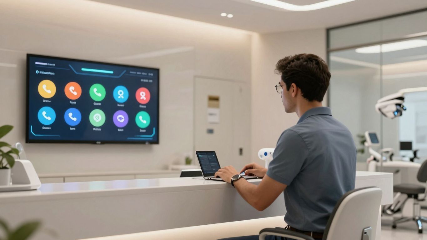 Dental AI receptionist handling multiple calls simultaneously.