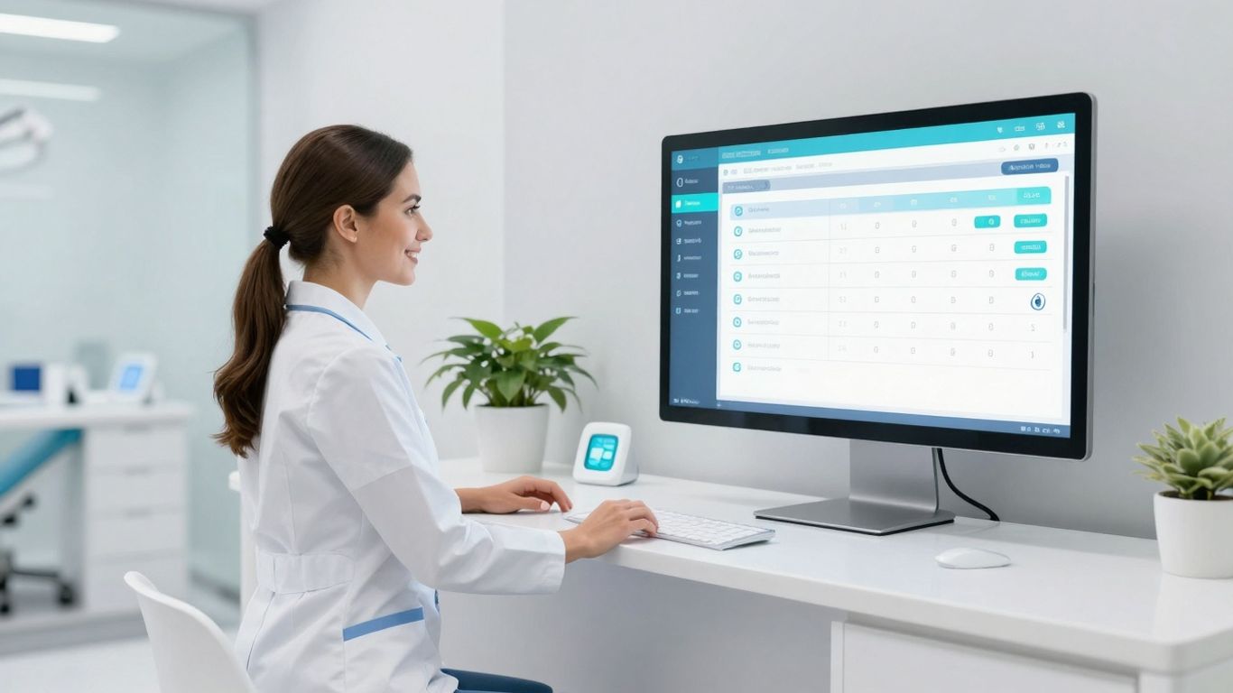 Dental office reception with AI interface