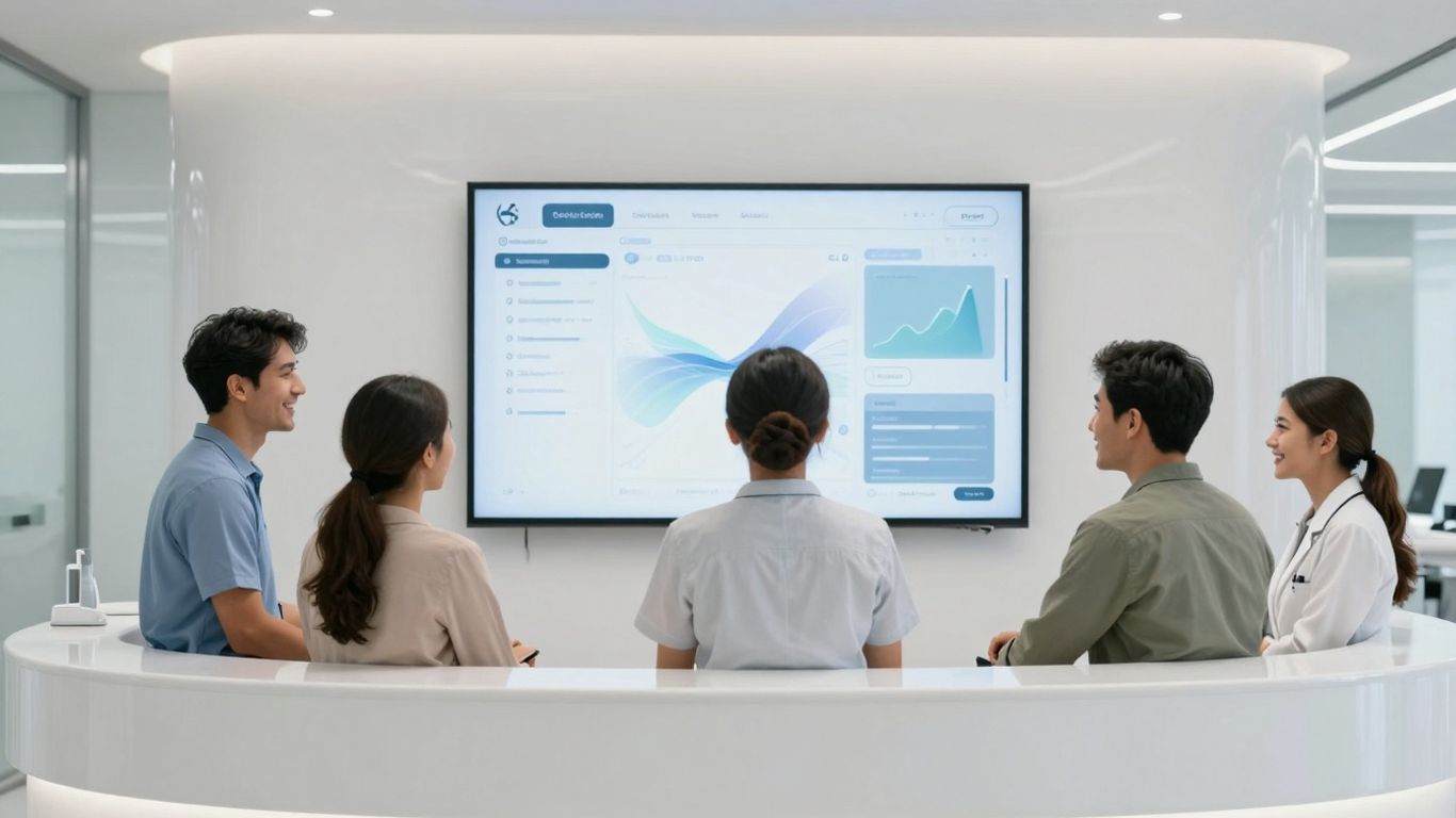 Dental AI receptionist interface with patients