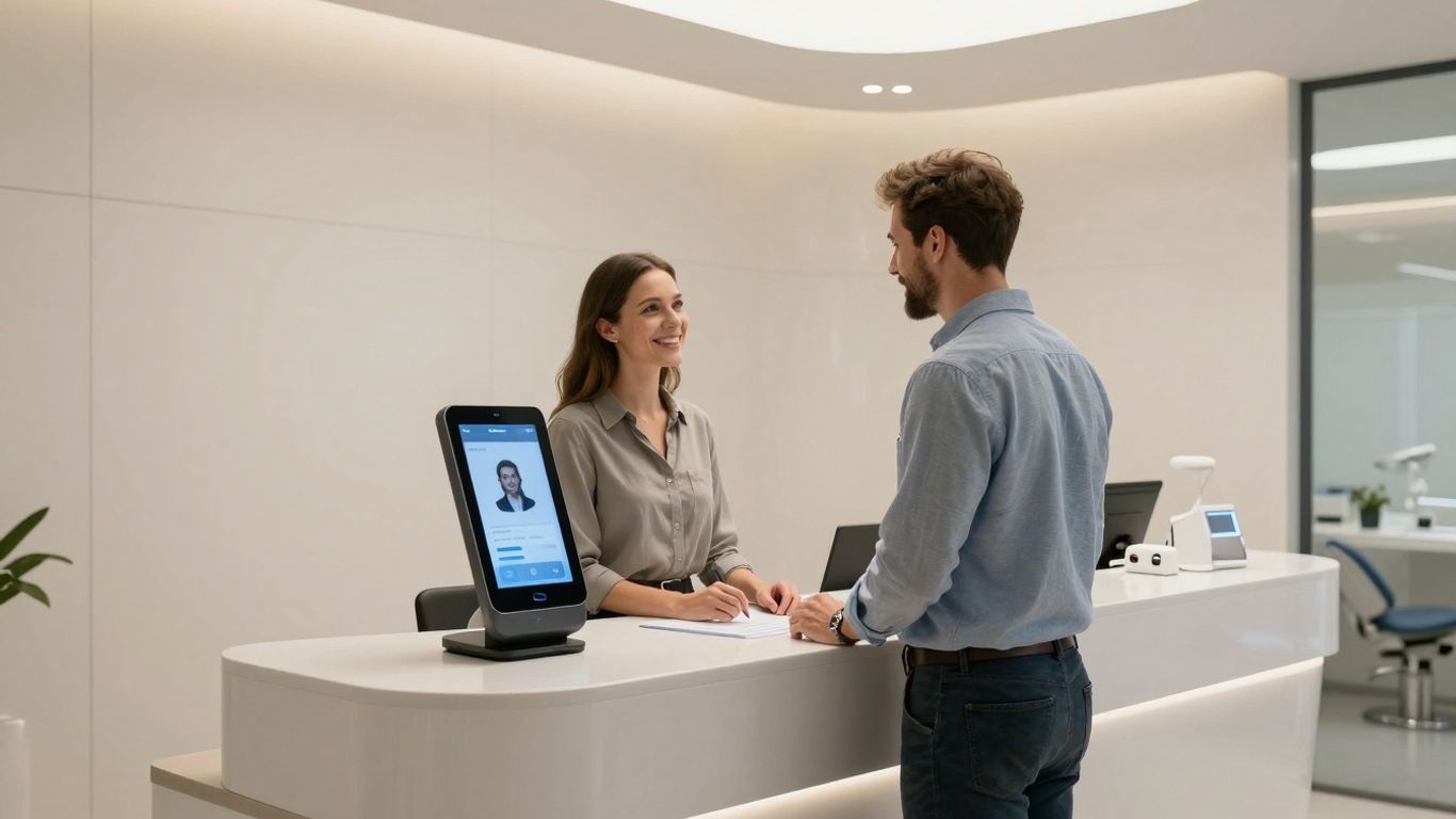 Dental office AI receptionist scheduling patient appointment