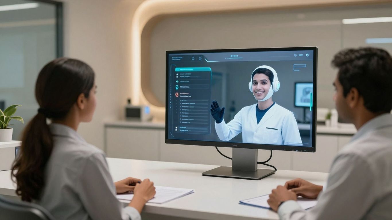 AI receptionist in a dental office