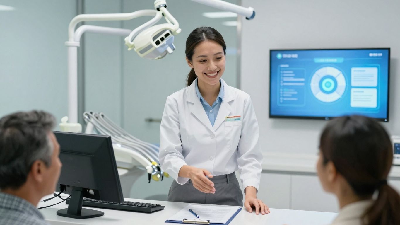 Dental receptionist using AI technology
