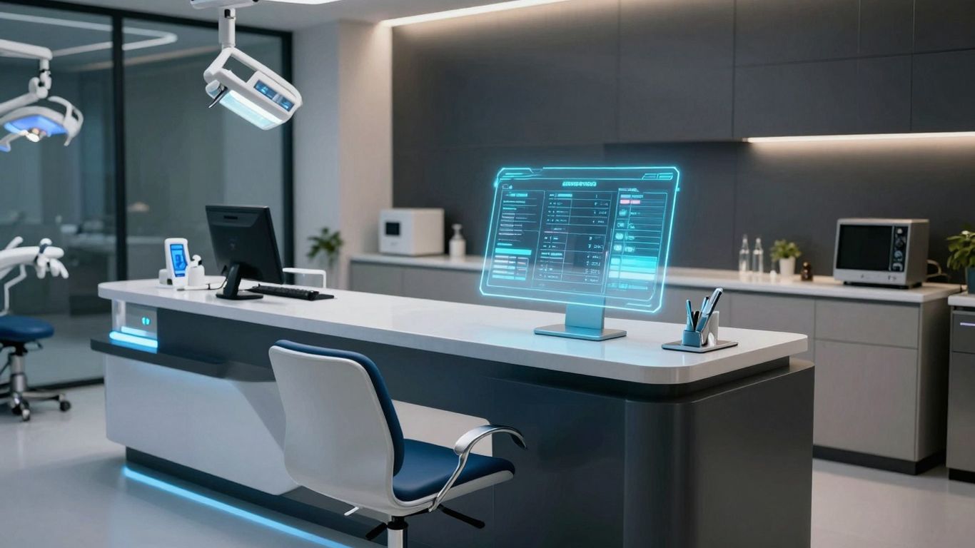 Dental office reception with AI interface