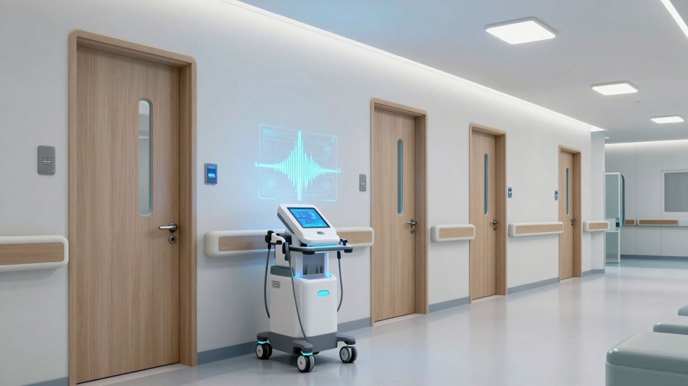 Voice AI connecting multiple healthcare locations visually.
