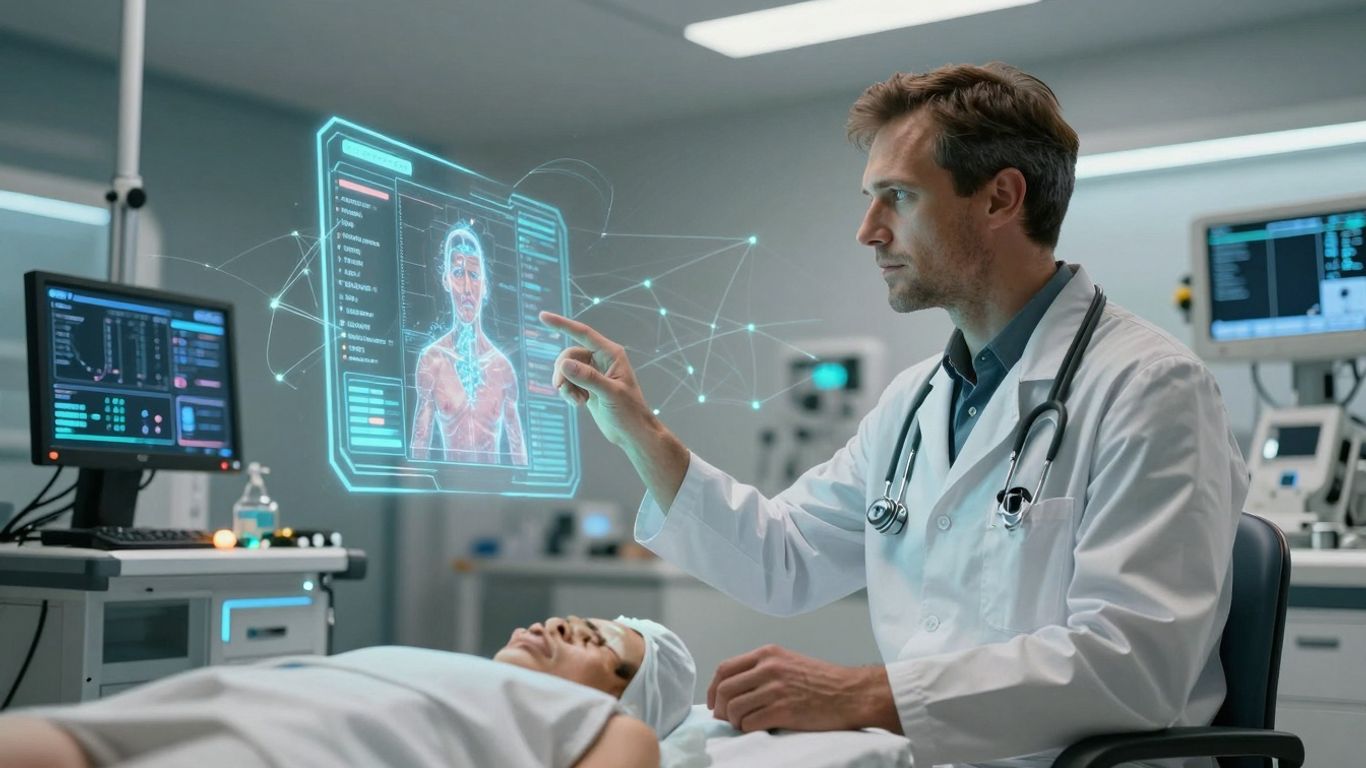 AI healthcare interface with doctor
