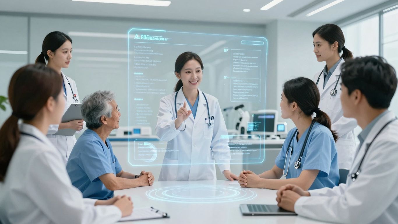 AI voice agent assisting patients and healthcare professionals.