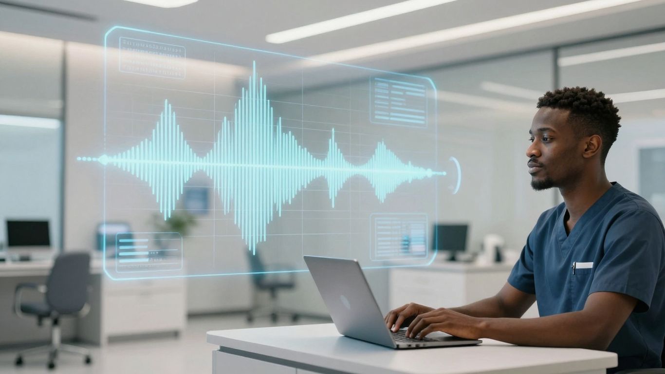 Voice AI in healthcare, modern medical office