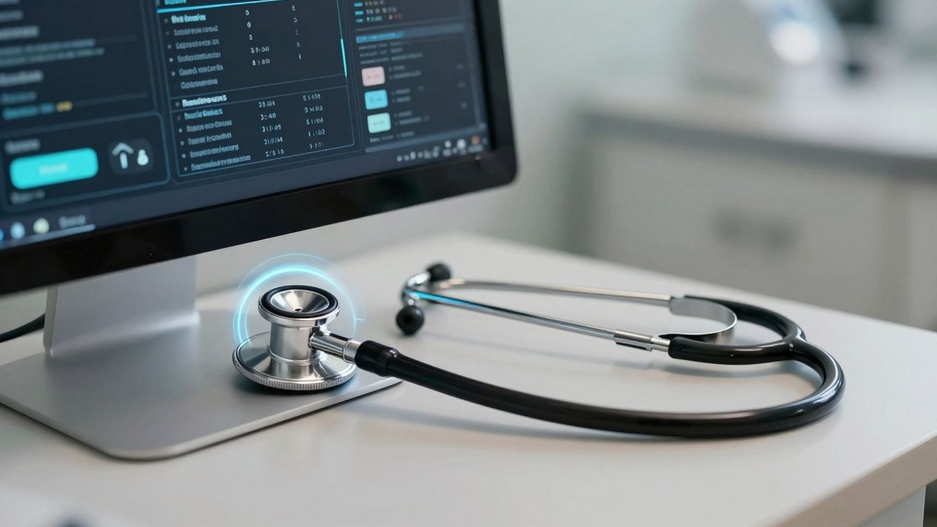 Voice AI connecting healthcare data visually.