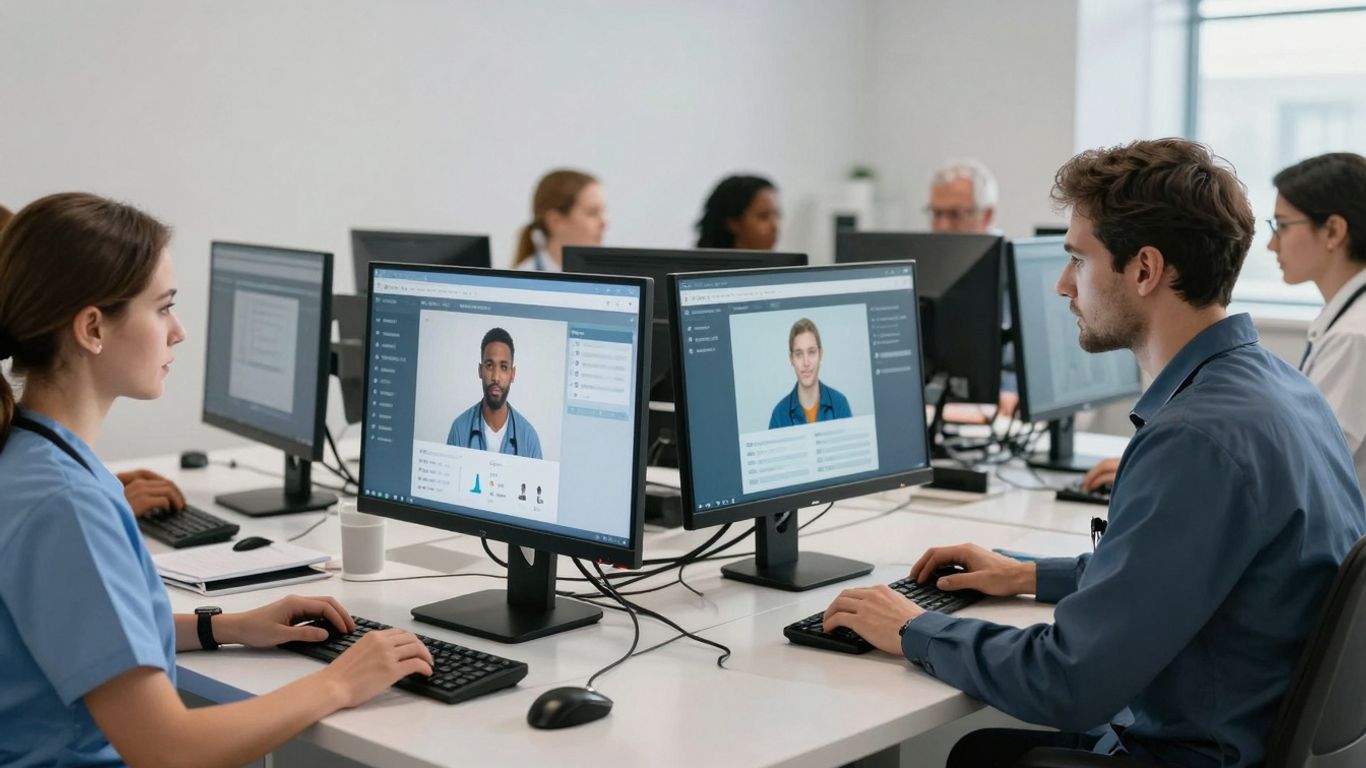 AI voice assistants improving healthcare call center patient care.