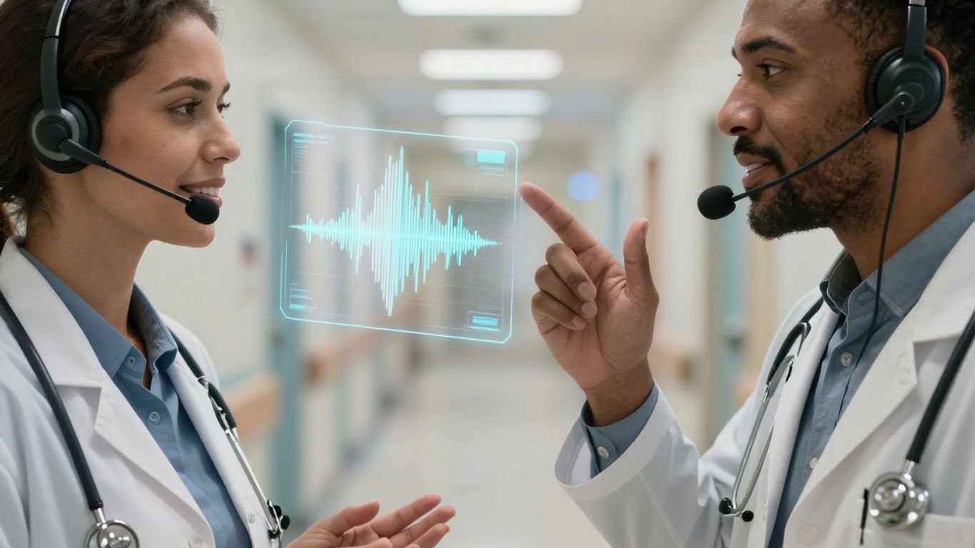 Doctor using AI voicemail for patient messages.