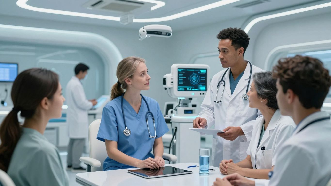 AI healthcare platform assisting diverse patients.